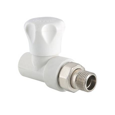Клапан ППР для радиатора прямой 25х3/4”Н VALTEC белый