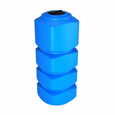 Бак пластиковый прямоугольный вертикальный 1000 л. синий узкий ЭКОПРОМ