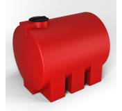 Бак пластиковый цилиндрический горизонтальный 3000 л. красный ЭКОПРОМ