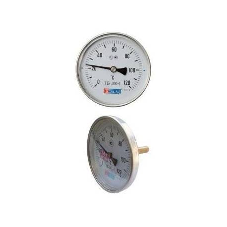 Термометр биметалл. 1/2" корпус 100 кл. 1.5 L штока 60 мм 0-120 С МЕТЕР