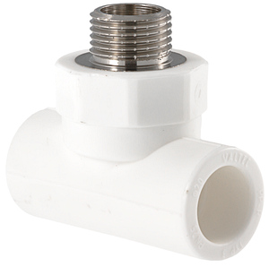 Тройник ППР комбинированный 32х1/2"Н мм VALTEC белый