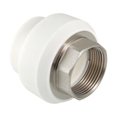 Муфта ППР комбинированная под ключ 50х1 1/2"В VALTEC белый