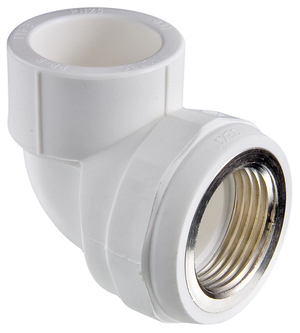 Угольник ППР комбинированный 20х1/2”В мм VALTEC белый