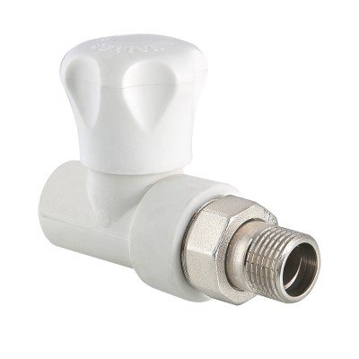 Клапан ППР для радиатора прямой 25х3/4”Н VALTEC белый