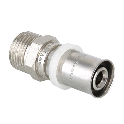 Муфта пресс комбинированная 16х3/4" Н никель VALTEC