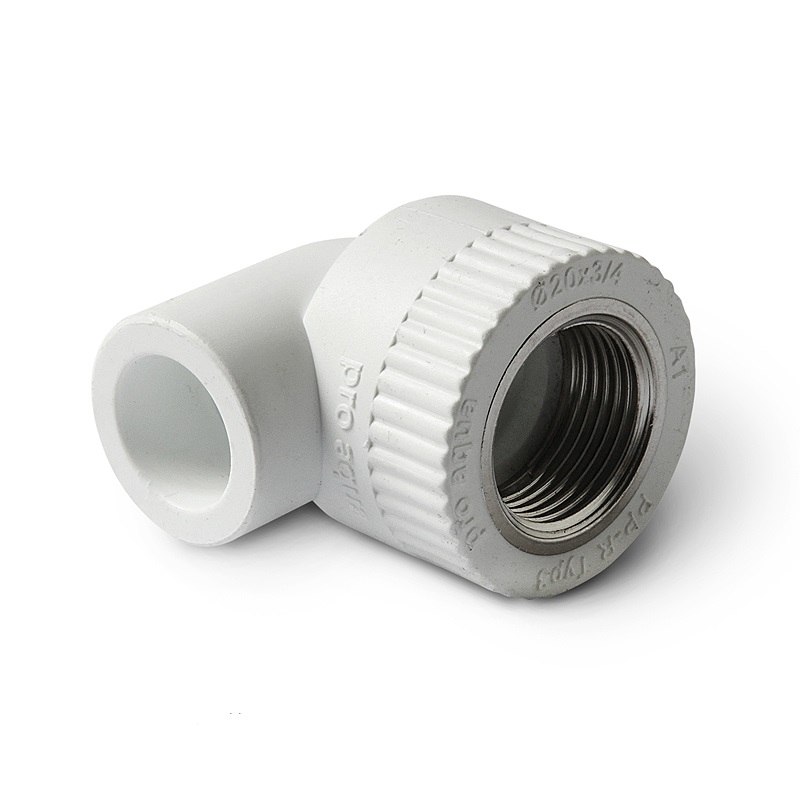 Угольник ППР комбинированный 20х3/4”В мм PRO AQUA белый