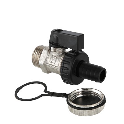 Кран дренажный Н 1/2" со съемным штуцером VALTEC никель