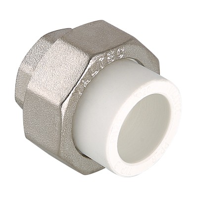 Муфта ППР комбинированная разъемная 40х1 1/4"В VALTEC белый